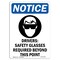 Signmission OSHA Notice Sign, Drivers Safety Glasses With Symbol, 10in X 7in Aluminum, 7" W, 10" H, Portrait OS-NS-A-710-V-11564 - alternate 1